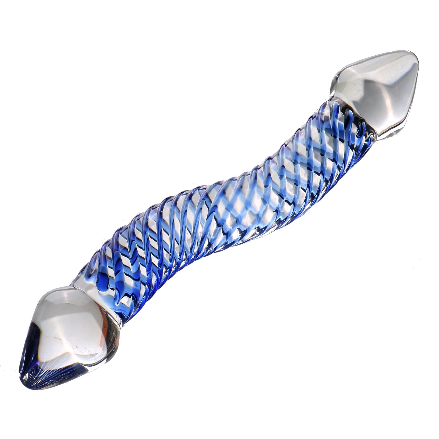 S Curved Transparent Glass Toy Double-headed For Women