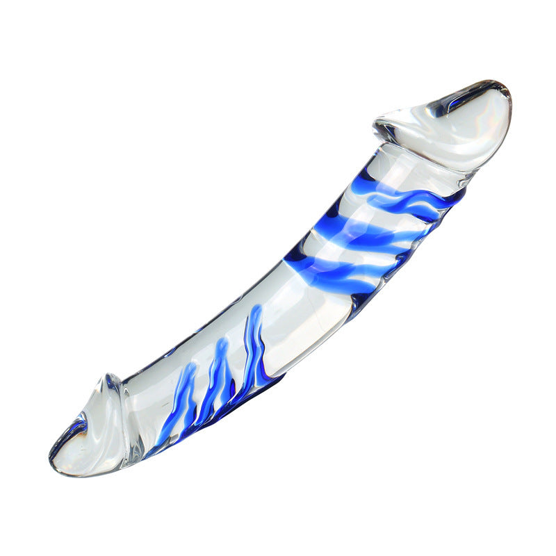 Thick Blue Pattern Bump Double-headed Toy