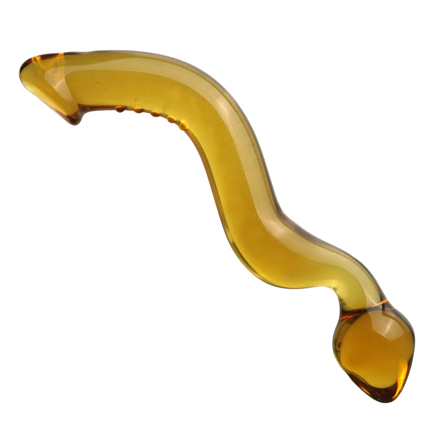 S Curved Transparent Glass Toy Double-headed For Women