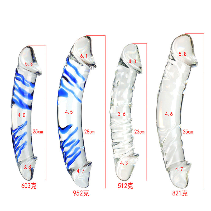 Thick Blue Pattern Bump Double-headed Toy
