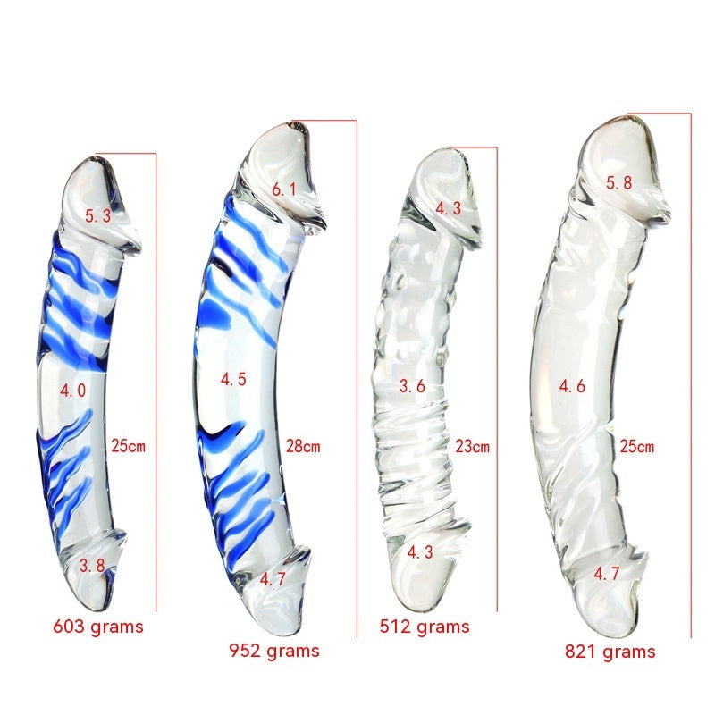 Thick Blue Pattern Bump Double-headed Toy